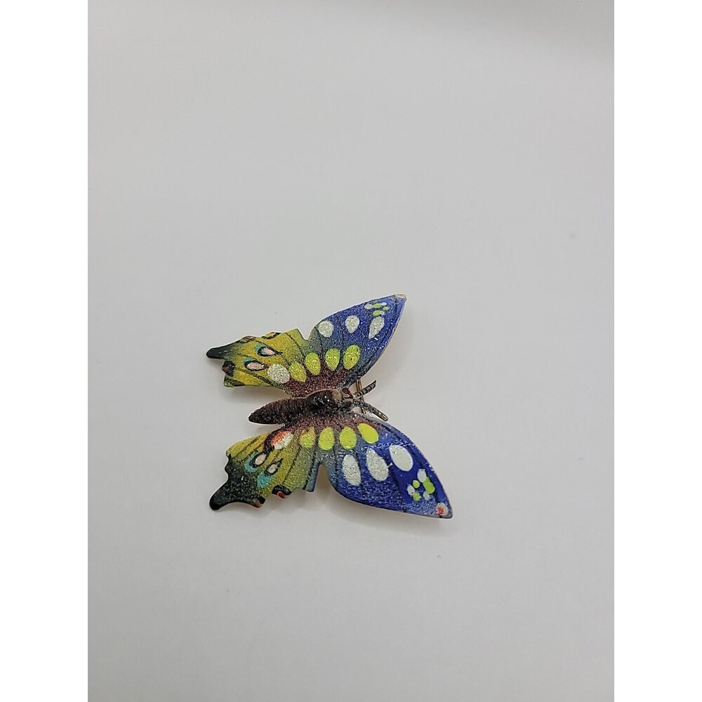 Vintage Butterfly Brooch Acrylic Colorful Pin Marked Korea Jewelry - Picture 9 of 12